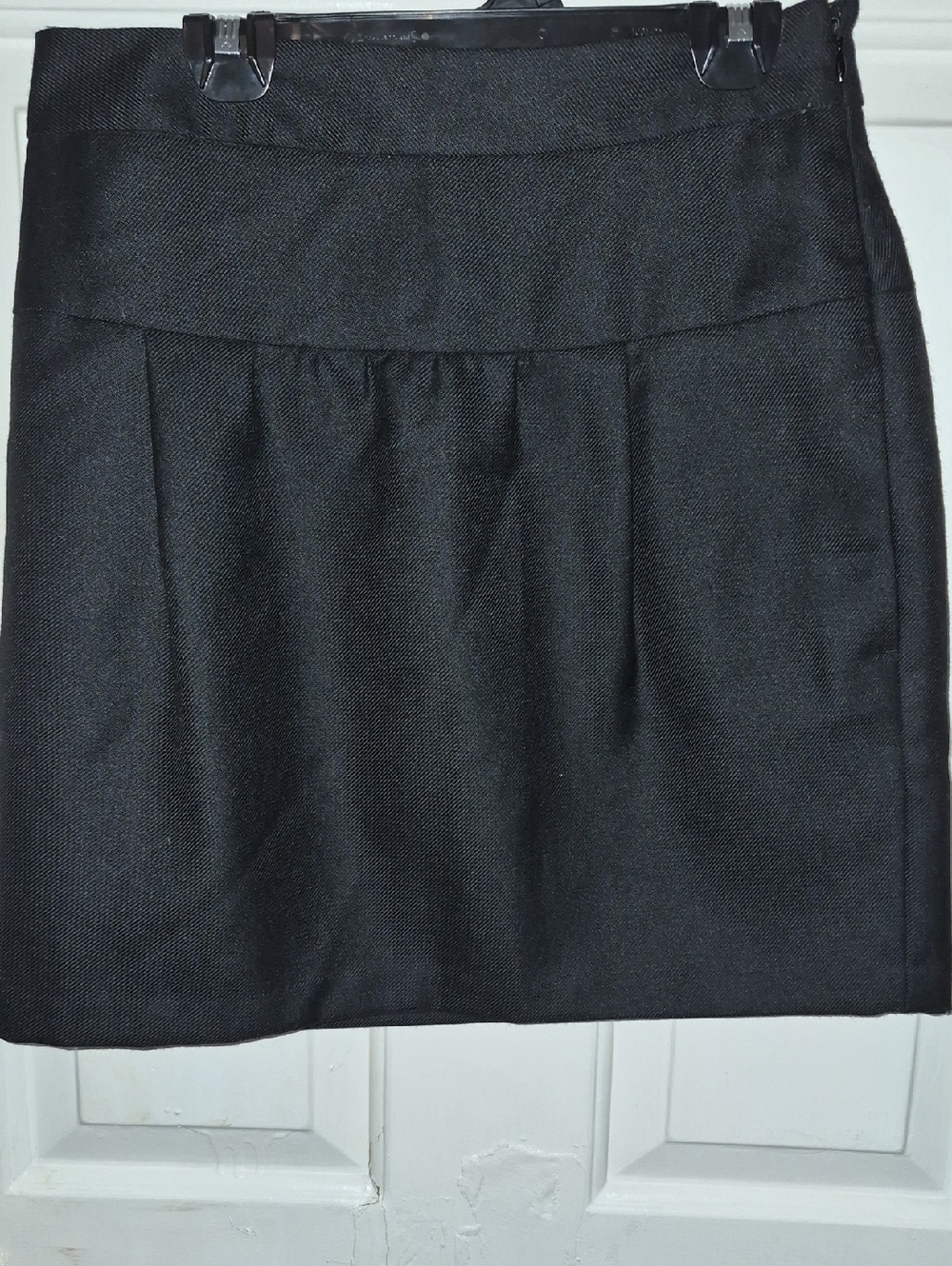 LOFT Black Mini Skirt with Front Pleats
